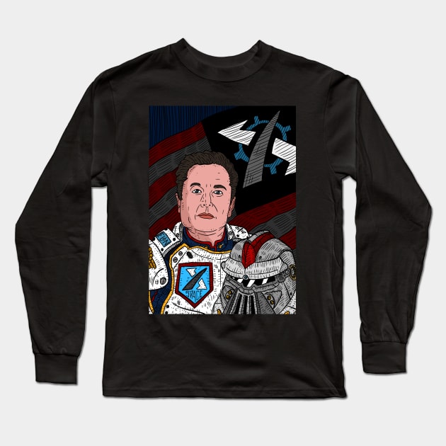 elon musk, mars trooper, emperor. Long Sleeve T-Shirt by JJadx